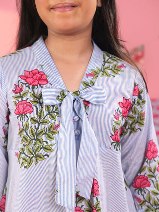 Girls Floral Printed Pure Cotton Dress