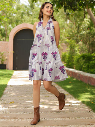 Women Printed Fit and Flare Knee Length Ethnic Dresses