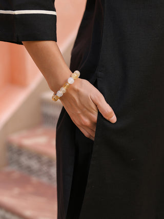 V-Neck Pure Cotton Tunic With Trousers Co-Ords