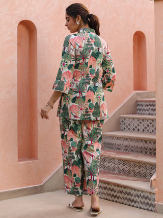Women Printed Tunic and Trouser Set