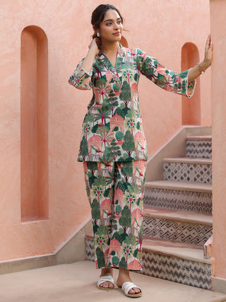 Women Printed Tunic and Trouser Set