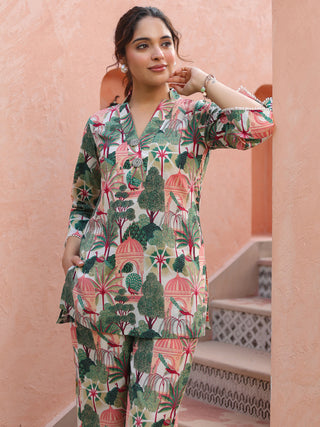 Women Printed Tunic and Trouser Set