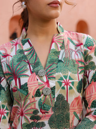 Women Printed Tunic and Trouser Set