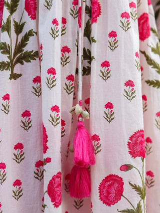 Women Floral Printed Cotton Kurta with Trousers & Dupatta