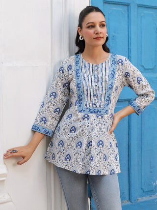Ethnic Motifs Print Pure Cotton Top