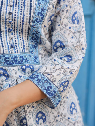 Ethnic Motifs Print Pure Cotton Top