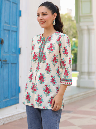 Women Floral Printed Cotton Top