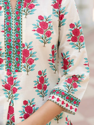 Women Floral Printed Cotton Top