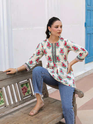 Women Floral Printed Cotton Top