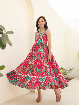  ethnic motifs printed dress