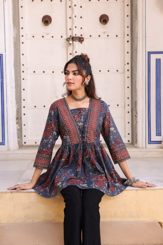 Floral Print Cotton Top