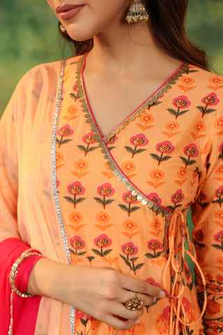 Women Ethnic Motifs Printed Pure Cotton Kurta with Trousers & Dupatta