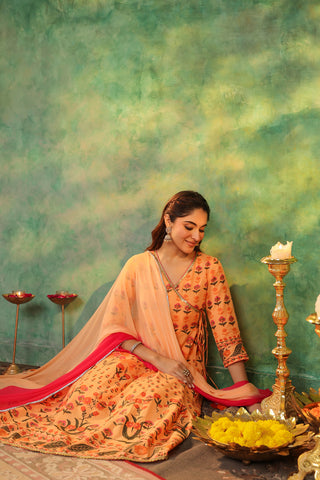 Women Ethnic Motifs Printed Pure Cotton Kurta with Trousers & Dupatta