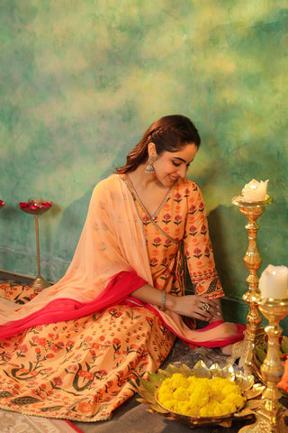 Women Ethnic Motifs Printed Pure Cotton Kurta with Trousers & Dupatta