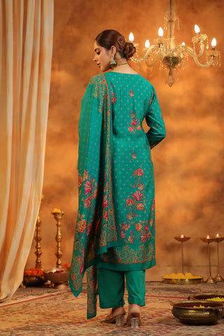 Ethnic Motifs Printed Kurta With Trousers & Dupatta