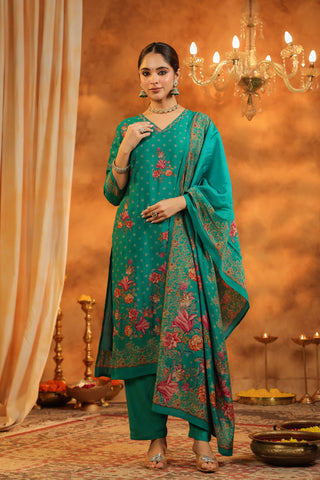 Ethnic Motifs Printed Kurta With Trousers & Dupatta