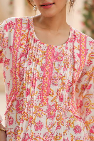 Floral Print Cotton Top