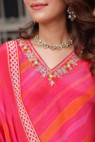 Women Floral Printed Regular Pure Cotton Kurta with Trousers & With Dupatta