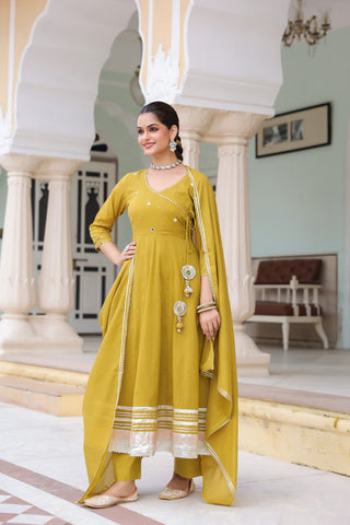 Women Floral Pure Cotton Kurta with Trousers & With Dupatta