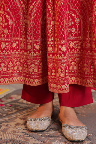 Women Ethnic Motifs Printed Beads and Stones Kurta with Trouser & Dupatta