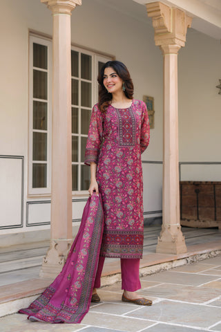 Sequinned Chanderi kurta set women