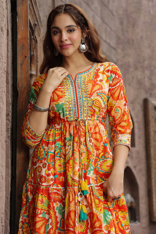 Shirt Collar Abstract Print Top