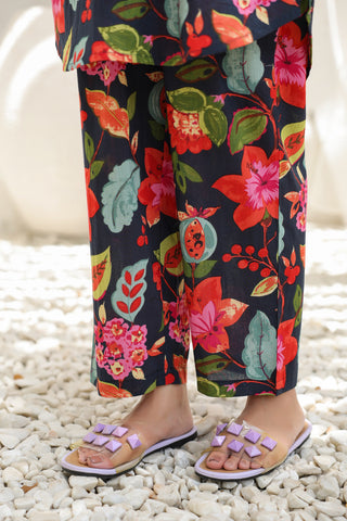 Soft Cotton Notch Neck Tunic Set