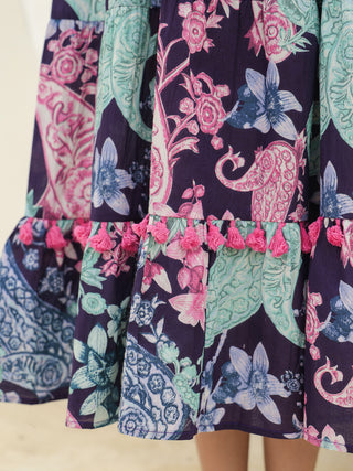 Soft Cotton Purple Dress