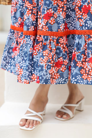 Soft cotton flared dress