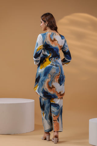 Stylish Abstract Cotton Tunic