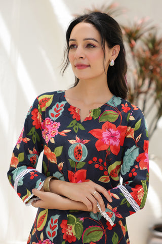 Stylish Cotton Tunic with Trousers