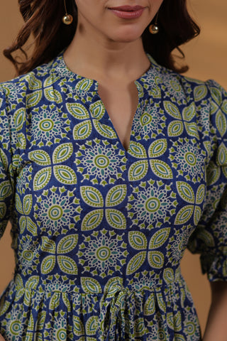 Stylish Printed Maxi Ethnic Dress