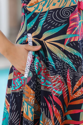 Stylish Printed Midi Dress