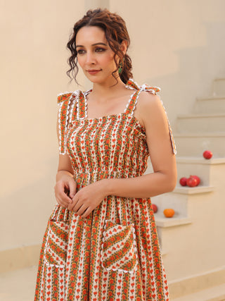 Stylish cotton flare dress