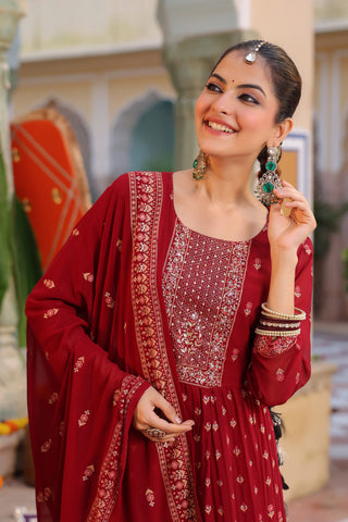 Stylish floral georgette kurta set
