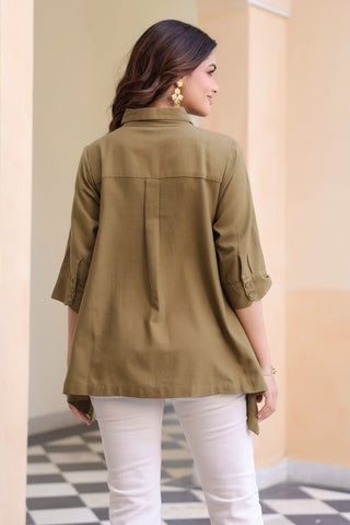 Stylish green shirt for women