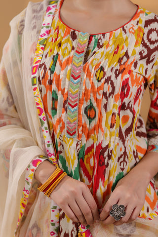 Stylish yellow kurta with dupatta