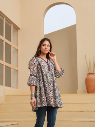 Summer cotton tunic top