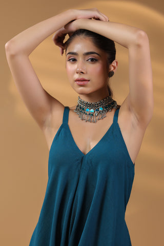 Teal Everyday Cotton Jumpsuit