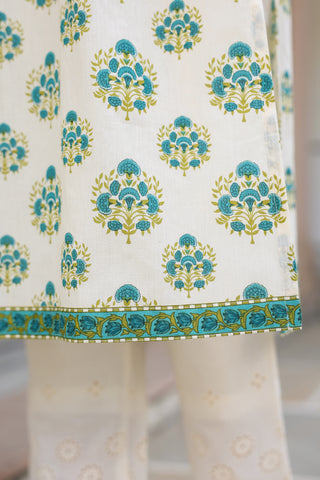 Thread work cotton kurta