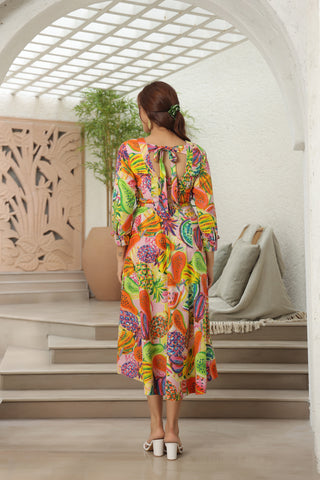 Tie-Up Flared Dress