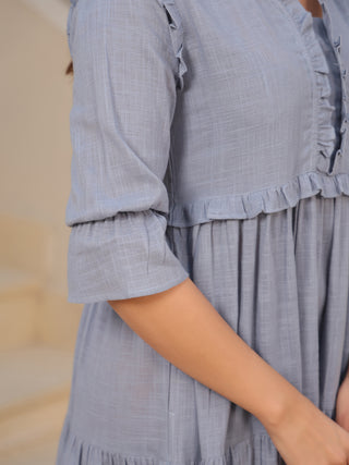 Tiered fit flare dress