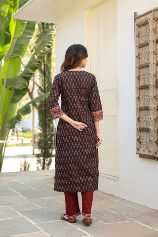 Traditional gotta patti kurta set with trousers and dupatta