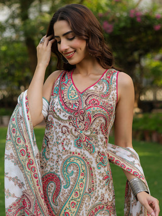 Traditional printed cotton suit set