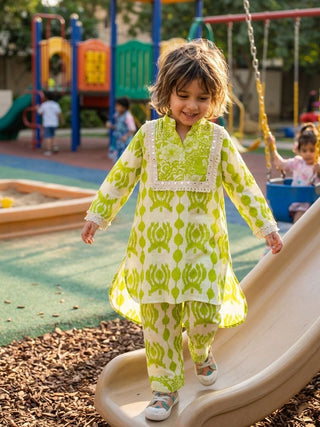 Traditional printed kurta outfit for kids