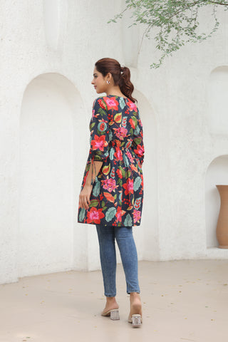 Trendy Navy Printed Tunic