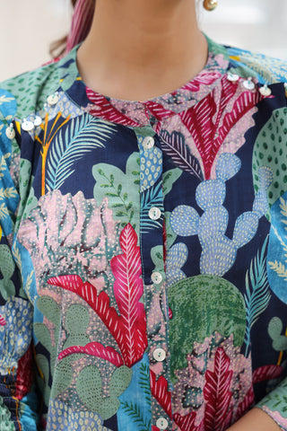 Tropical Design Tunic with Pants