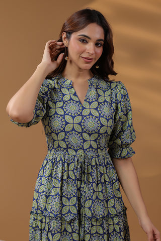 Women Flared Maxi Ethnic Outfit