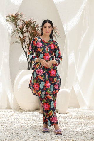 Women Printed Tunic Trouser Set