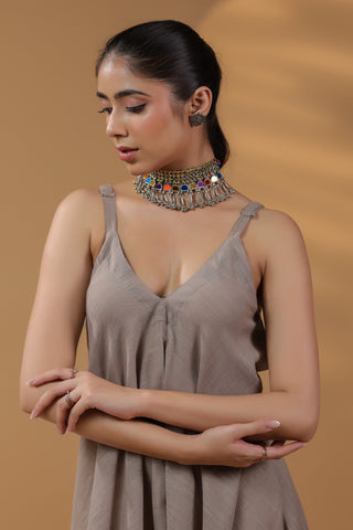 Women Solid Cotton Jumpsuit